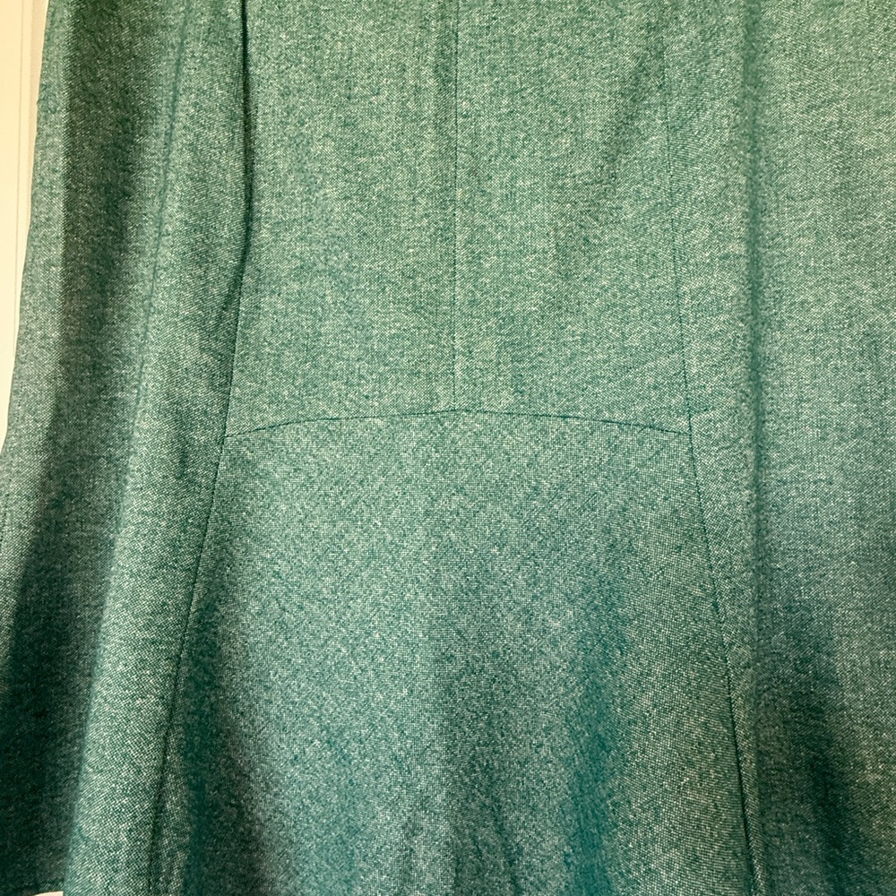LOFT Teal Blue Green Tweed A-Line Skirt Women's Size 14 NWT - Picture 6 of 12
